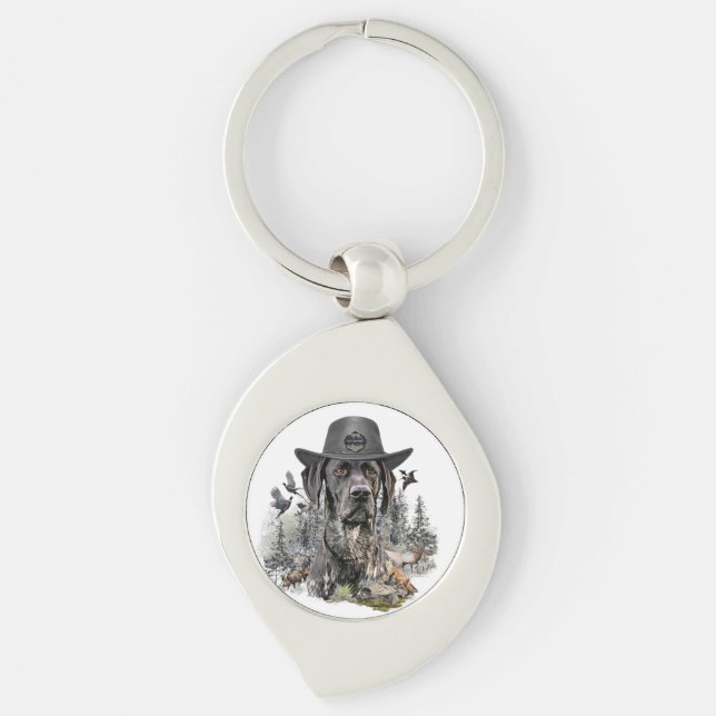German Shorthaired Pointer Key Ring (Front)