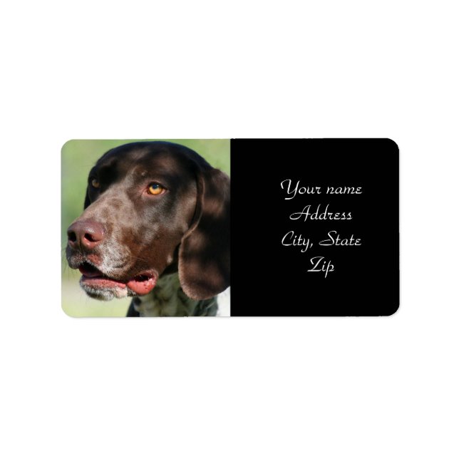 German Shorthaired Pointer Label (Front)
