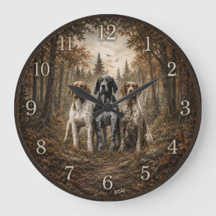 German Shorthaired Pointer Large Clock