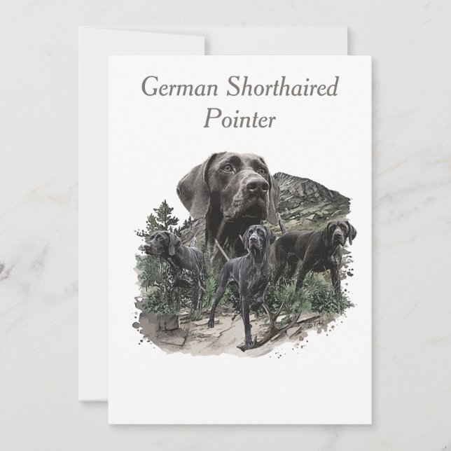 German Shorthaired Pointer Lovers Invitation (Front)