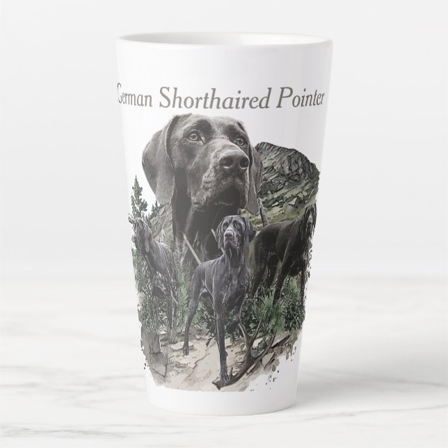 German Shorthaired Pointer Lovers Latte Mug (Front)