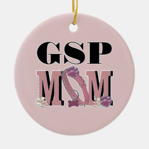 German Shorthaired Pointer MOM Ceramic Tree Decoration