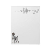 German Shorthaired Pointer Monogram Personalised  Notepad (Rotated)