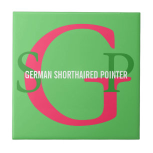 German Shorthaired Pointer Monogram Tile