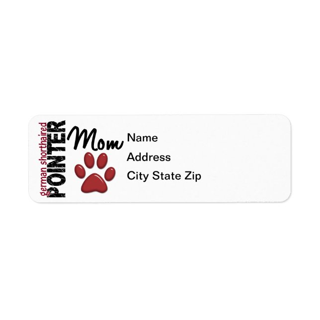 German Shorthaired Pointer Mum 2 Return Address Label (Front)
