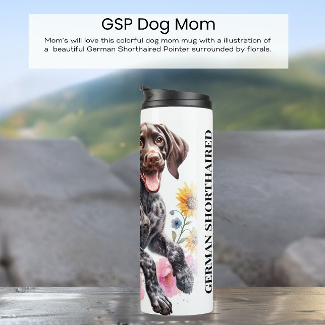 German Shorthaired Pointer Mum Editable Thermal Tumbler (Creator Uploaded)