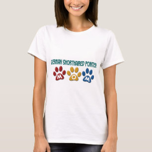 GERMAN SHORTHAIRED POINTER Mum Paw Print 1 T-Shirt