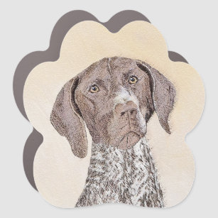 German Shorthaired Pointer Painting - Dog Art Car Magnet