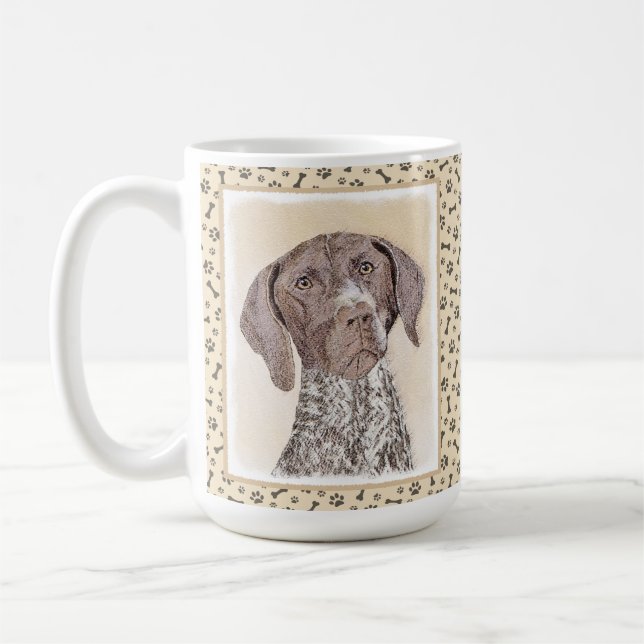 German Shorthaired Pointer Painting - Dog Art Coffee Mug (Left)