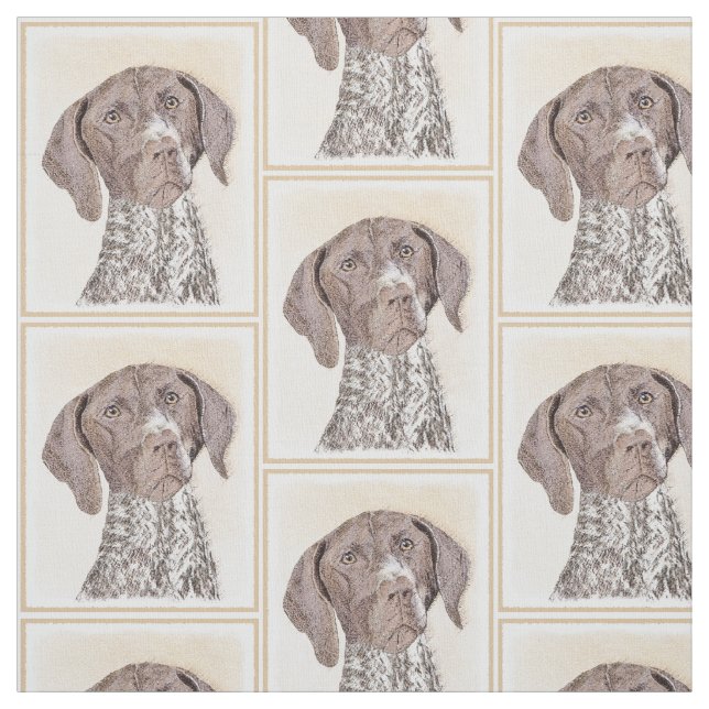 German Shorthaired Pointer Painting - Dog Art Fabric (Swatch)