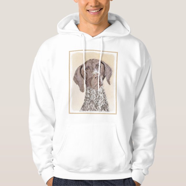 German Shorthaired Pointer Painting - Dog Art Hoodie (Front)