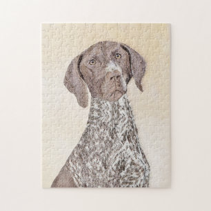 German Shorthaired Pointer Painting - Dog Art Jigsaw Puzzle