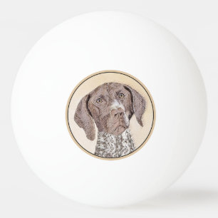 German Shorthaired Pointer Painting - Dog Art Ping Pong Ball
