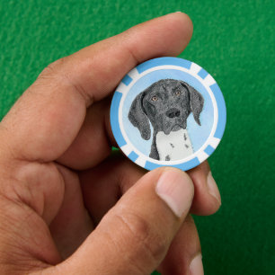 German Shorthaired Pointer Painting - Dog Art Poker Chips