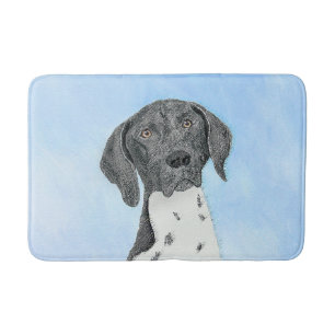 German Shorthaired Pointer Painting - Original Art Bath Mat