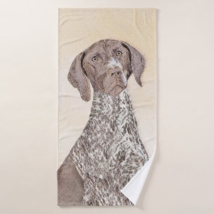German Shorthaired Pointer Painting - Original Art Bath Towel Set