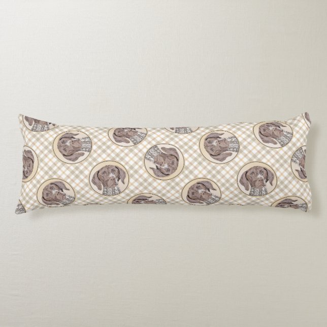 German Shorthaired Pointer Painting Original Art Body Cushion (Front)