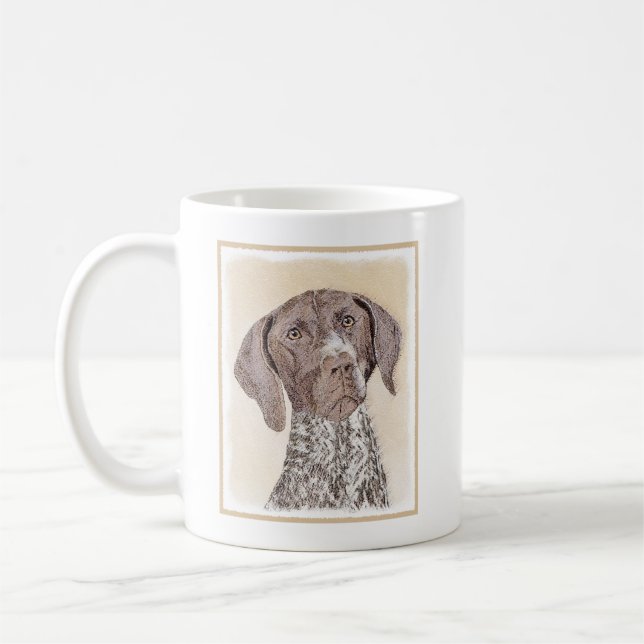 German Shorthaired Pointer Painting - Original Art Coffee Mug (Left)
