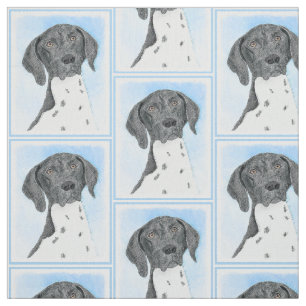 German Shorthaired Pointer Painting - Original Art Fabric