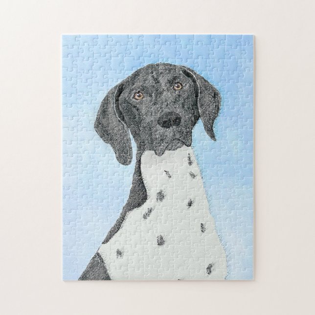 German Shorthaired Pointer Painting - Original Art Jigsaw Puzzle (Vertical)