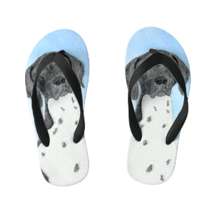 German Shorthaired Pointer Painting - Original Art Kid's Thongs