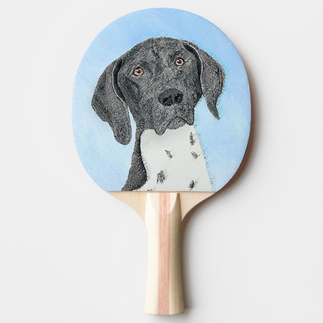 German Shorthaired Pointer Painting - Original Art Ping Pong Paddle (Front)