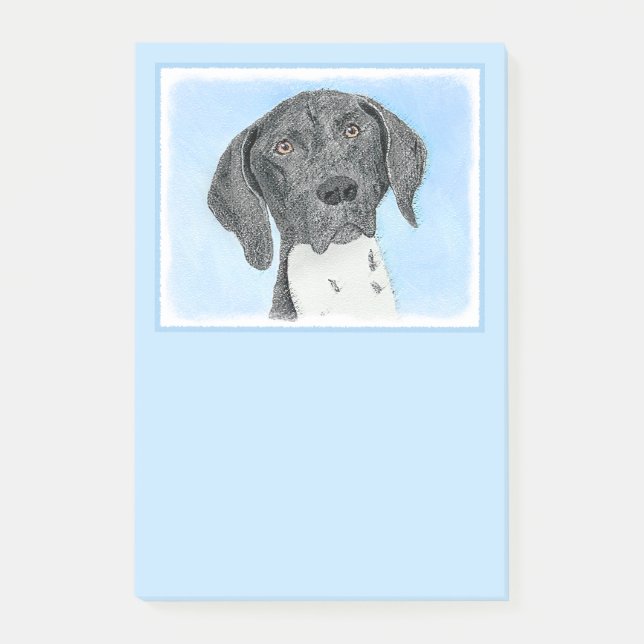 German Shorthaired Pointer Painting - Original Art Post-it Notes (Front)