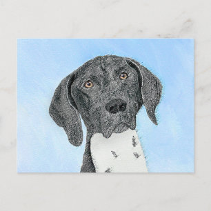 German Shorthaired Pointer Painting - Original Art Postcard