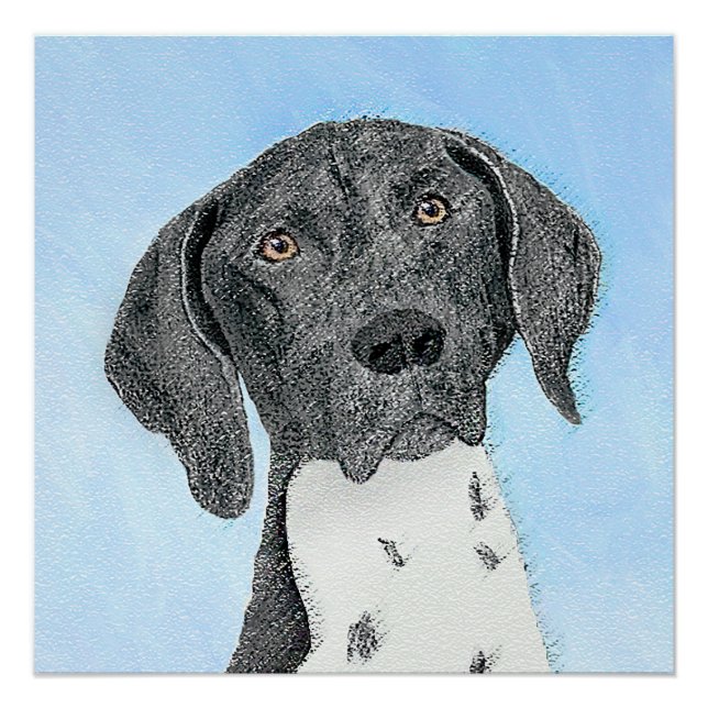 German Shorthaired Pointer Painting - Original Art Poster (Front)