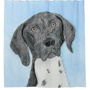 German Shorthaired Pointer Painting - Original Art Shower Curtain