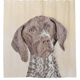 German Shorthaired Pointer Painting - Original Art Shower Curtain