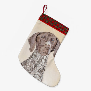 German Shorthaired Pointer Painting - Original Art Small Christmas Stocking