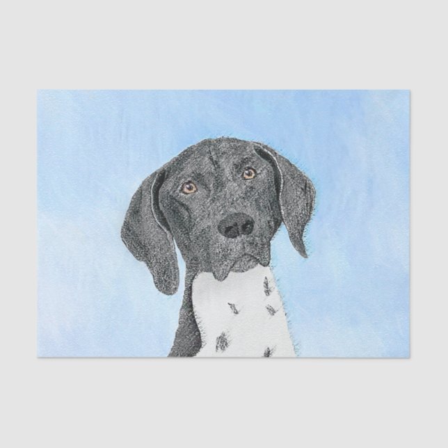 German Shorthaired Pointer Painting - Original Art Tissue Paper (Front)