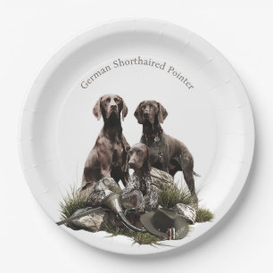 German Shorthaired Pointer Paper Plate