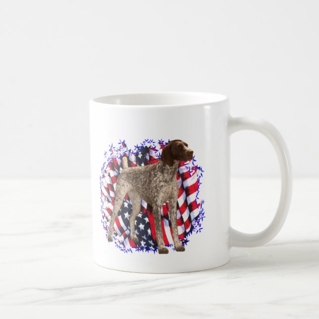 German Shorthaired Pointer Patriot Coffee Mug (Right)