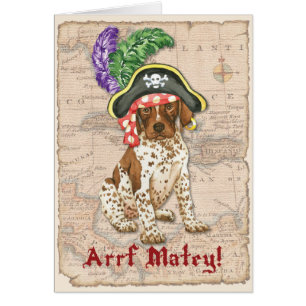 German Shorthaired Pointer Pirate Card