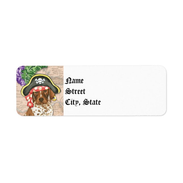 German Shorthaired Pointer Pirate Label Return Address Label (Front)