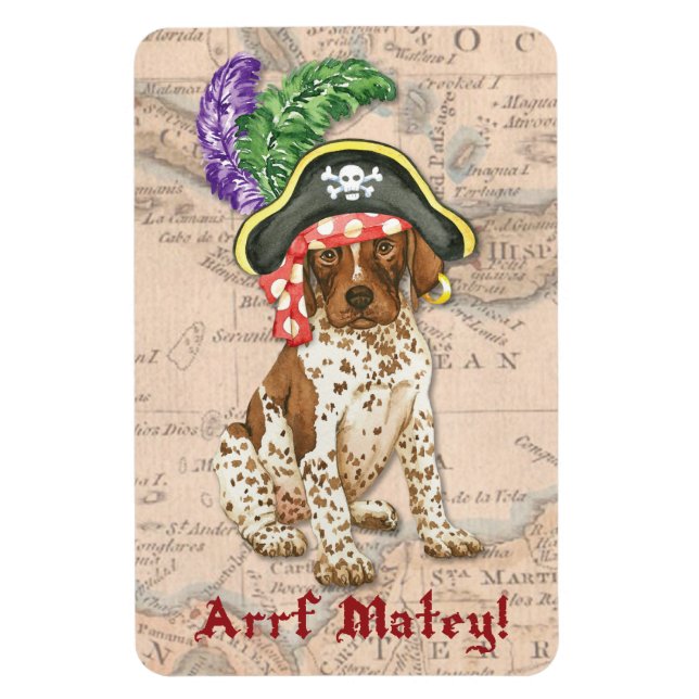 German Shorthaired Pointer Pirate Magnet (Vertical)