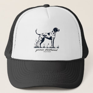 German Shorthaired Pointer Pointing Silhouette Trucker Hat