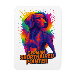 German Shorthaired Pointer Pop Art – Colourful Neo Magnet