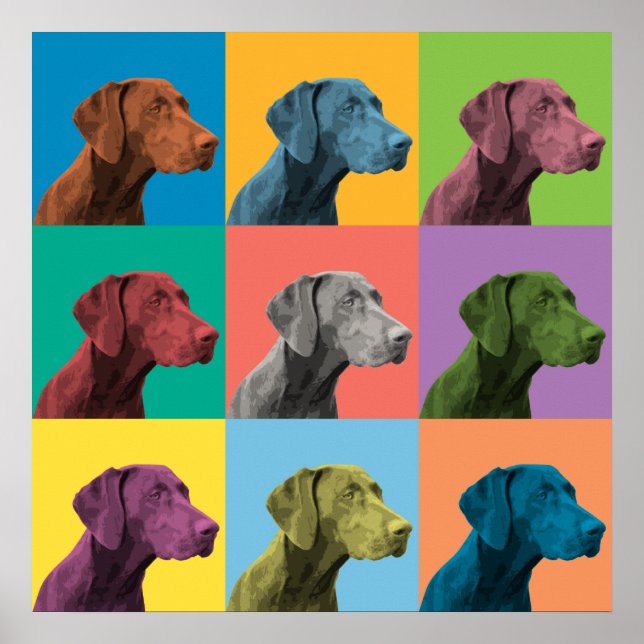 German Shorthaired Pointer Pop-Art Poster (Front)