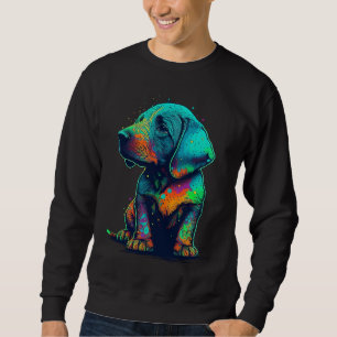 German Shorthaired Pointer Puppy Colourful Waterco Sweatshirt