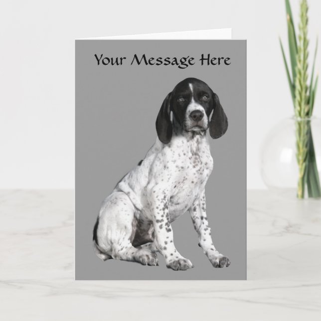 German Shorthaired Pointer Puppy Greeting Card (Front)