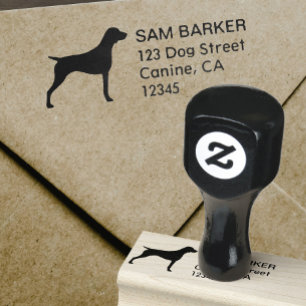 German Shorthaired Pointer Return Address Rubber Stamp