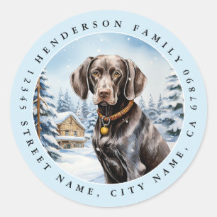 German Shorthaired Pointer Round Stickers