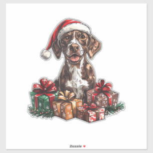 German Shorthaired Pointer Santa Hat Christmas GSP