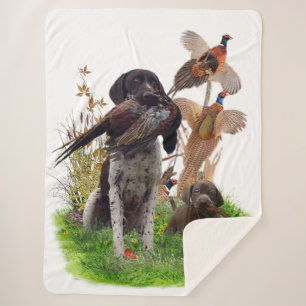 German Shorthaired Pointer  Sherpa Blanket