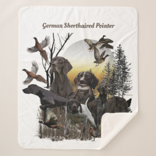 German Shorthaired Pointer  Sherpa Blanket