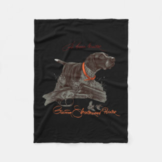 German Shorthaired Pointer Shirt. Born Hunter  Fleece Blanket