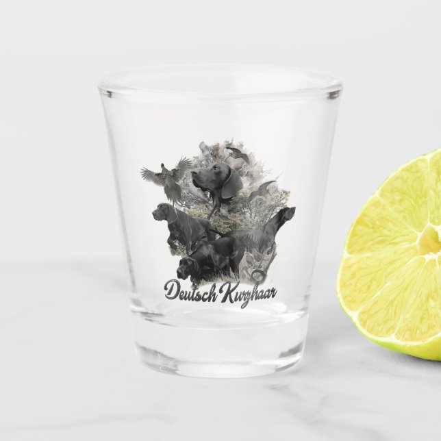 German Shorthaired pointer   Shot Glass (Front)